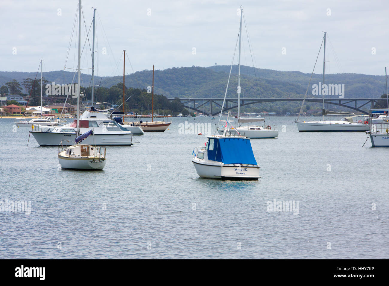 Baie Hardys est une banlieue du sud-est de la région de la côte centrale de la Nouvelle-Galles du Sud, l'Australie sur la péninsule de Bouddi Banque D'Images