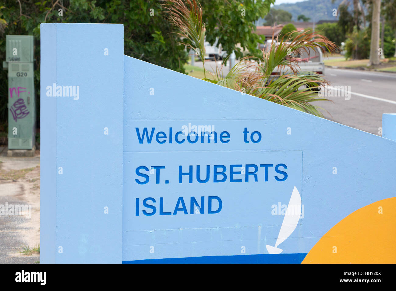 St Huberts Island sur la côte centrale de la Nouvelle-Galles du Sud, Australie Banque D'Images