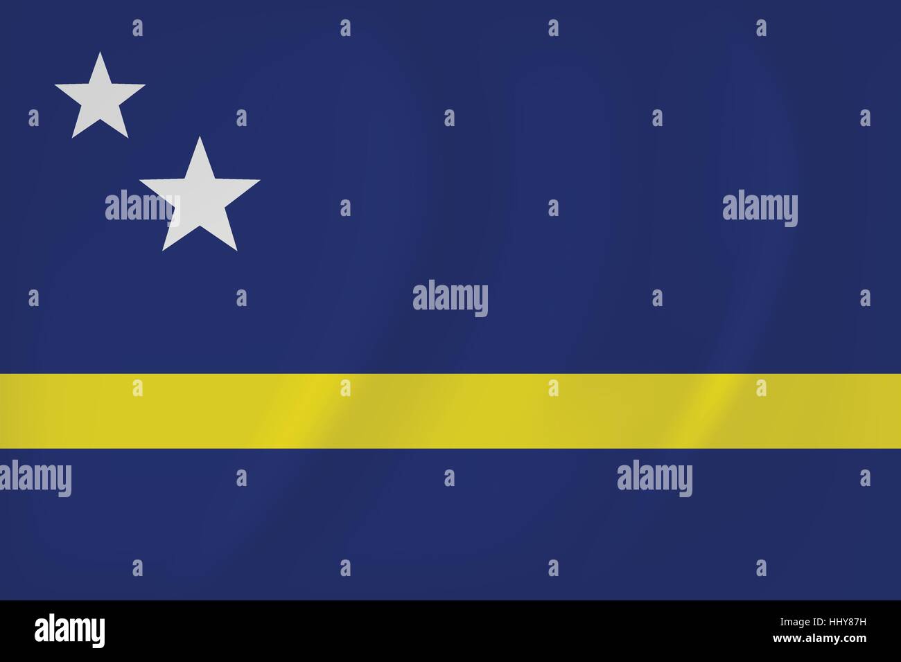 Image vectorielle du Curacao waving flag Illustration de Vecteur