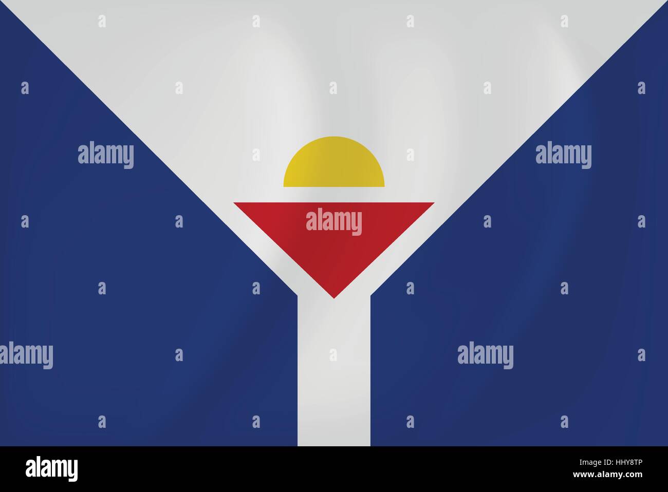 Image vectorielle du Saint-Martin waving flag Illustration de Vecteur