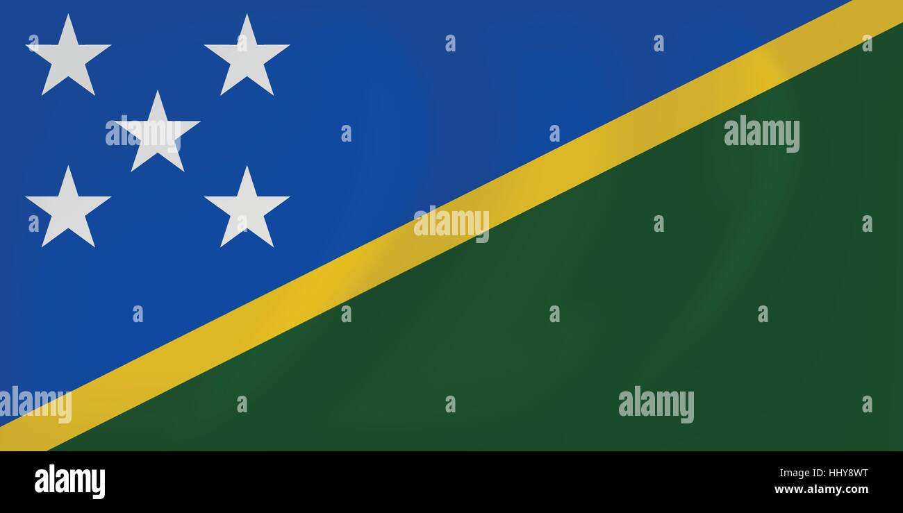 Image vectorielle des îles Salomon waving flag Illustration de Vecteur