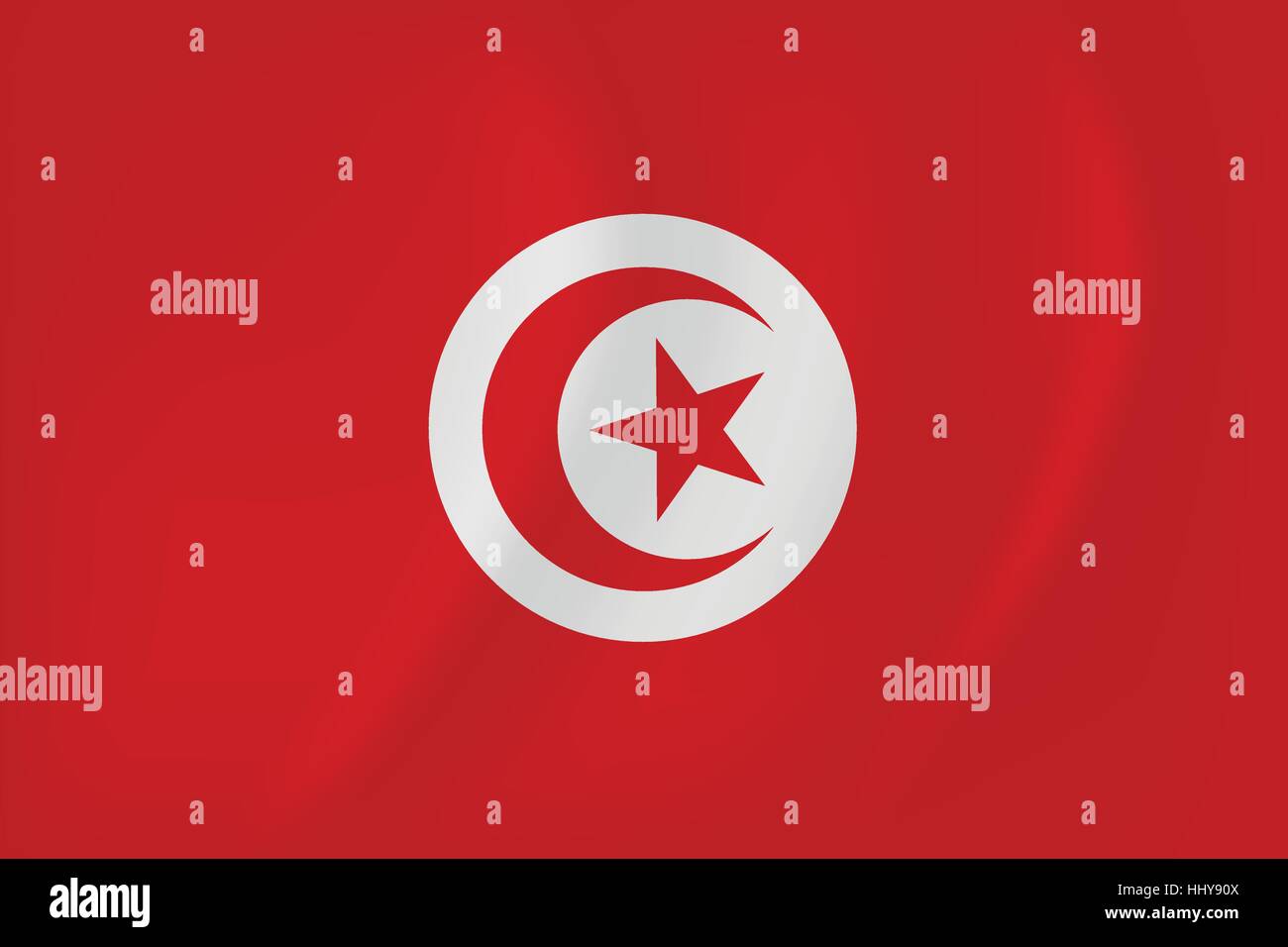 Image vectorielle du Tunisie waving flag Illustration de Vecteur