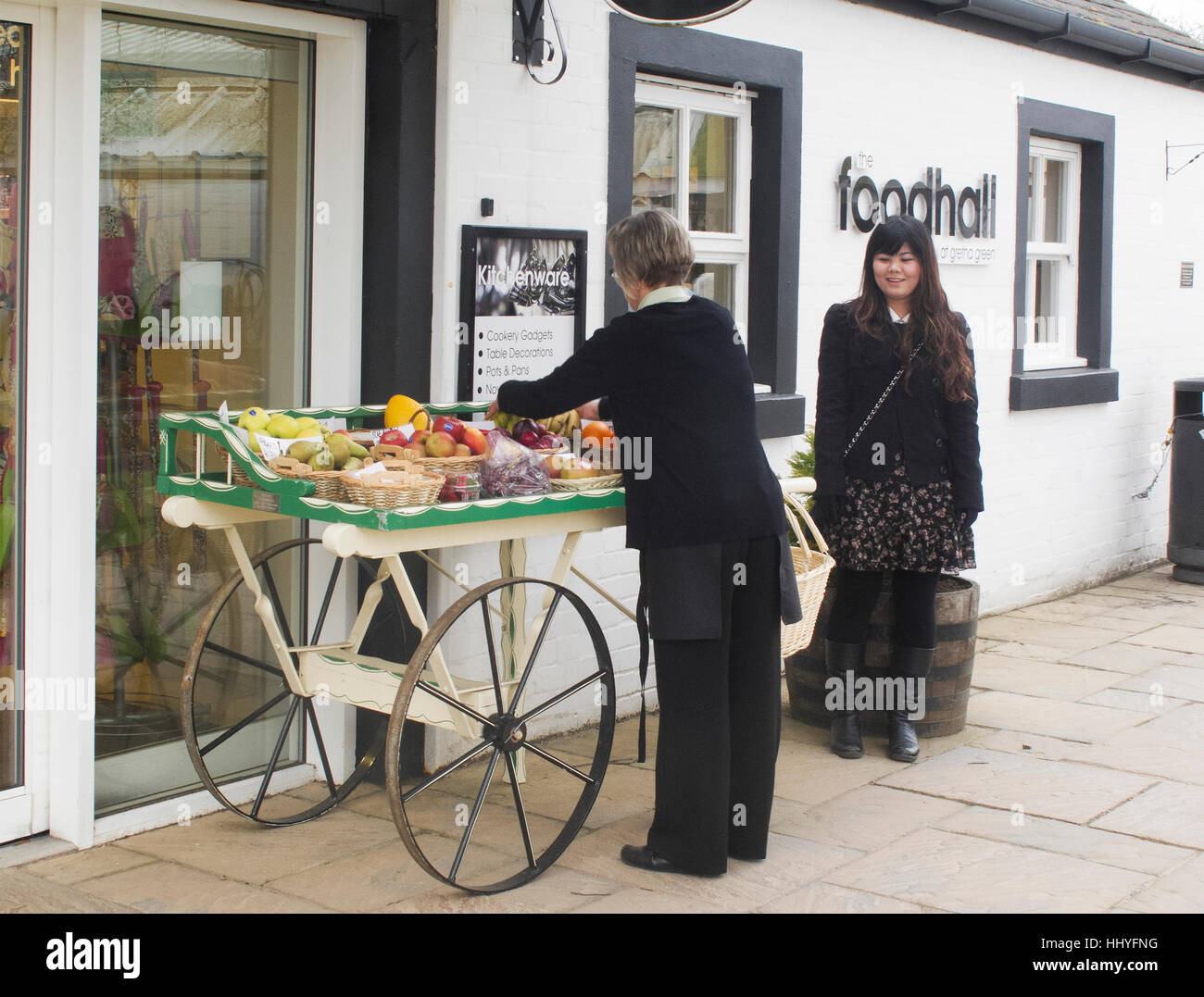 En dehors de l'Foodhall at Gretna Green l'Ecosse. Banque D'Images