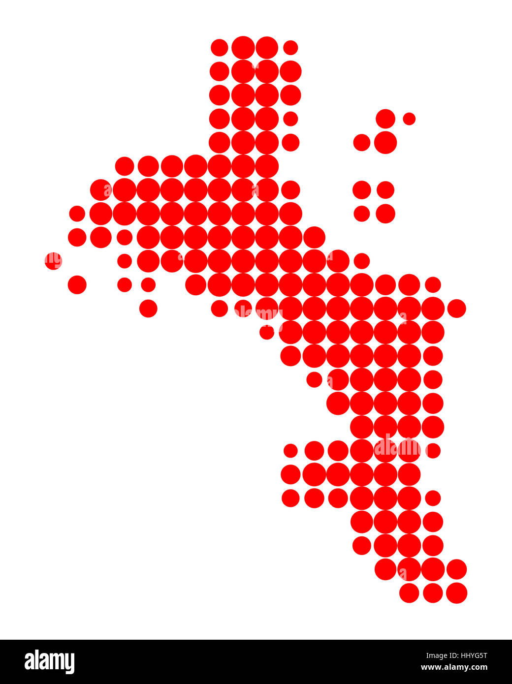 carte de Mahé Banque D'Images