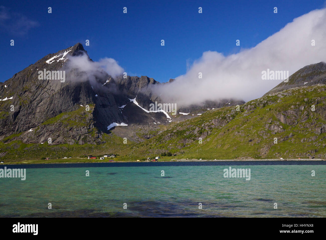 La Norvège, de montagnes, de l'Arctique, plage, mer, la plage, mer, europe, Norvège, Banque D'Images