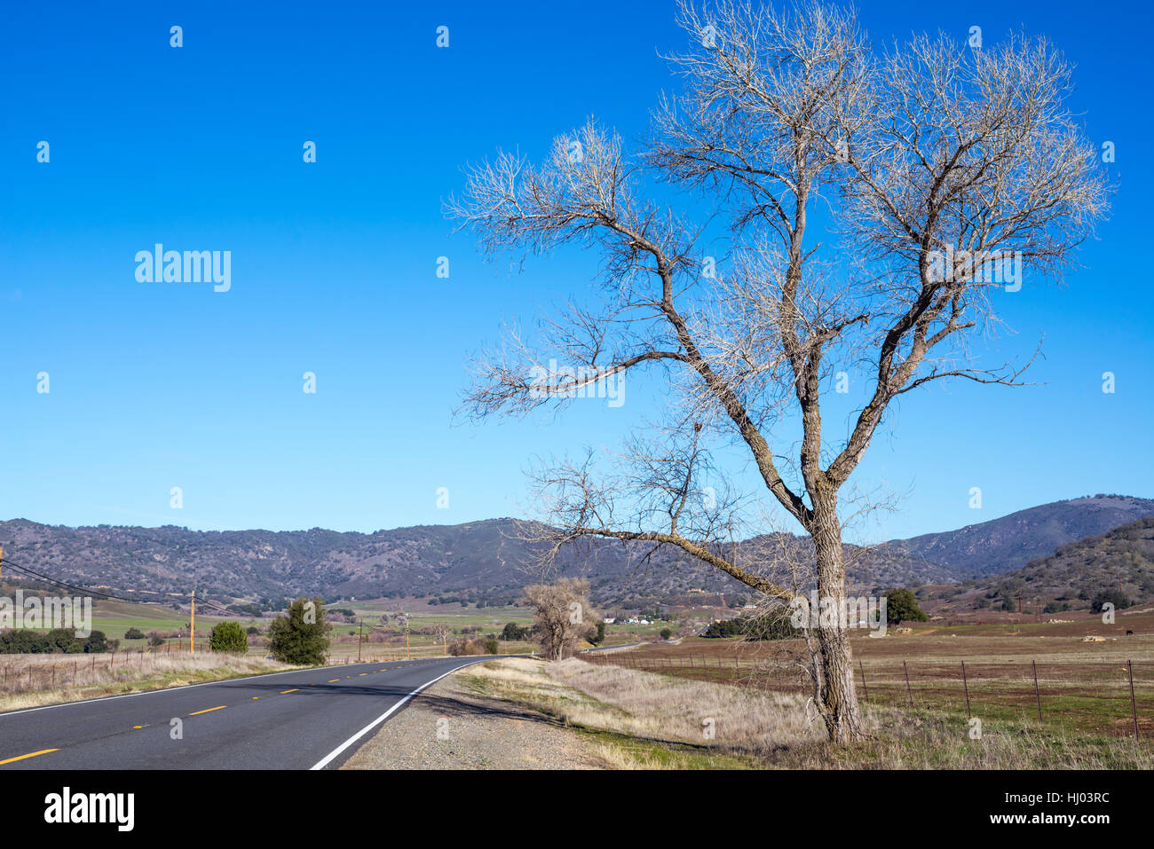 California State Route 79 position position nord à Santa Ysabel. Le Comté de San Diego, Californie, USA. Banque D'Images