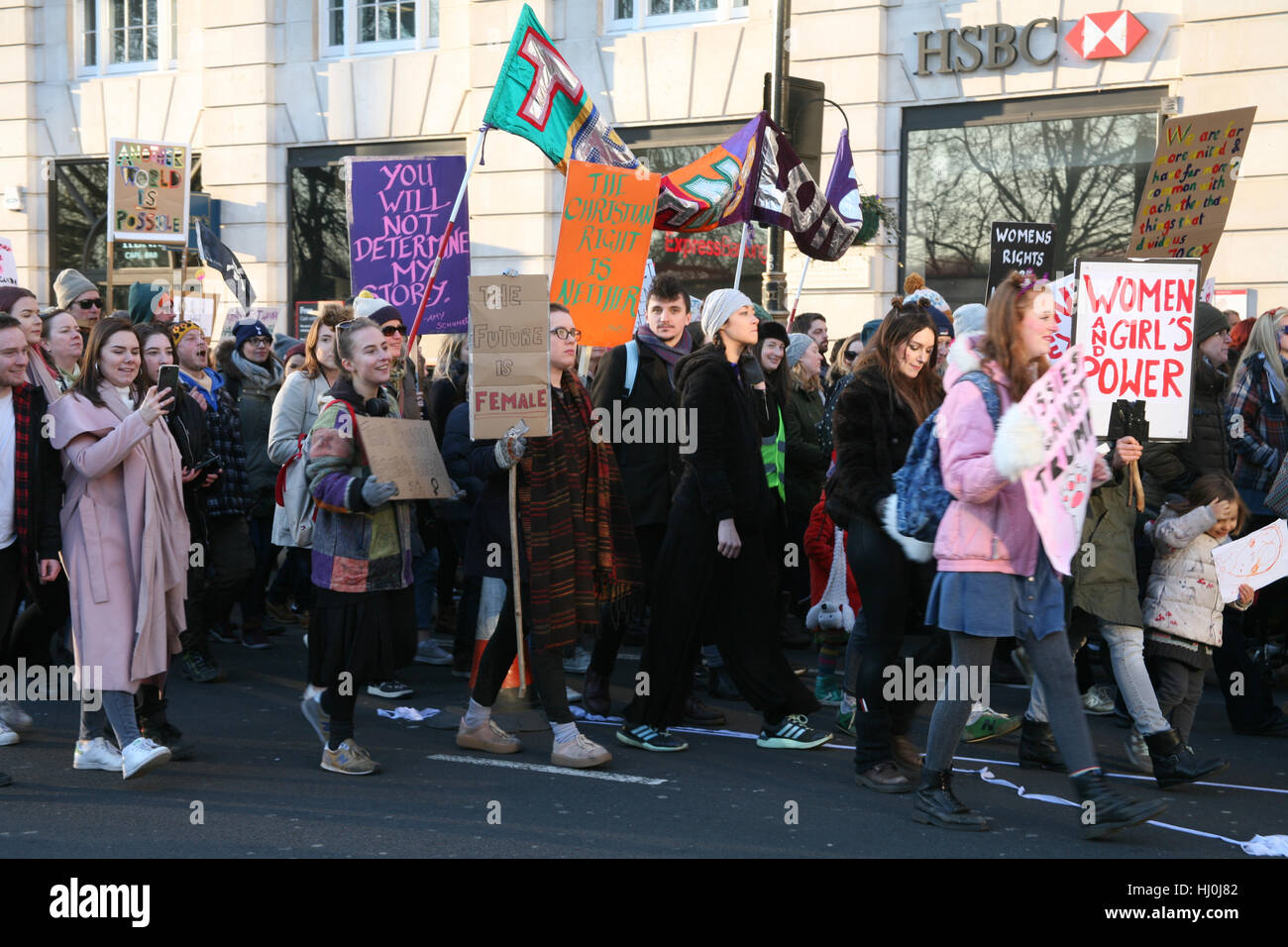 Londres, Royaume-Uni. 21 janvier, 2017. L'atout de protestation anti Mars London Crédit : Andrea Heselton/Alamy Live News Banque D'Images