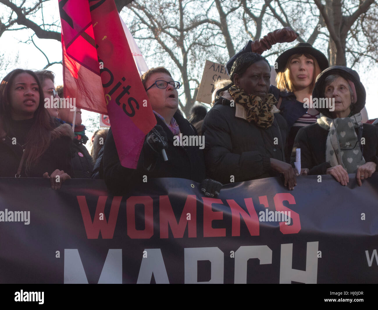 Paris, France, 21 janvier 2015, la Marche des femmes contre Trump Banque D'Images