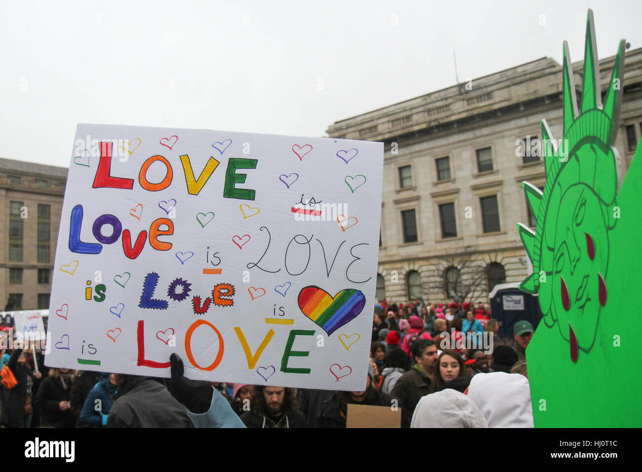 Washington, DC, United States. 21 Jan, 2017. La Marche des femmes sur l'État de Washington. Crédit : Susan Pease/Alamy Live News Banque D'Images