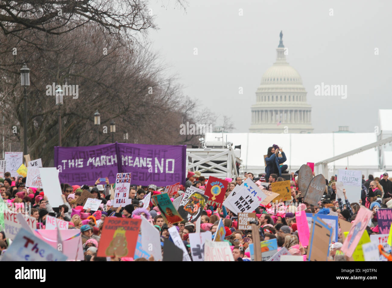 Washington, DC, United States. 21 Jan, 2017. La Marche des femmes sur l'État de Washington. Crédit : Susan Pease/Alamy Live News Banque D'Images