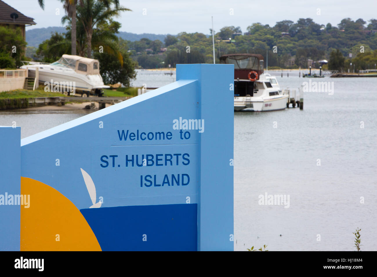 St Huberts Island sur la côte centrale de la Nouvelle-Galles du Sud, Australie Banque D'Images