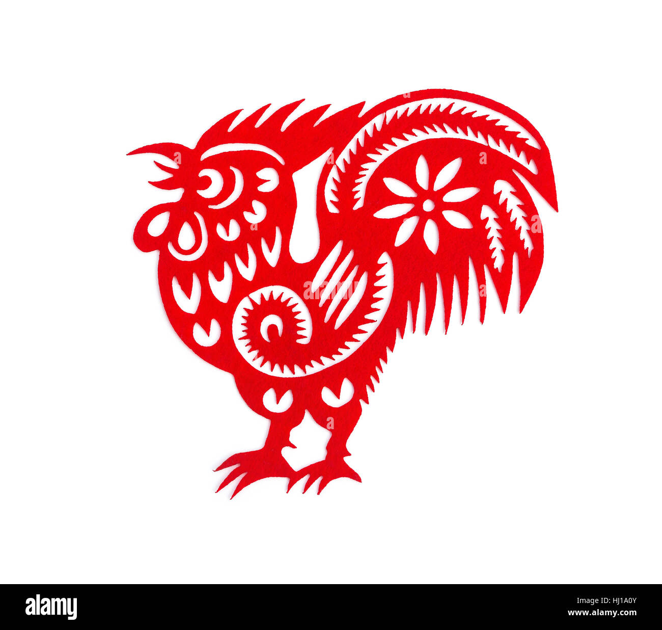 Télévision rouge sur papier blanc comme un symbole de la nouvelle année chinoise du Coq 2017 Banque D'Images