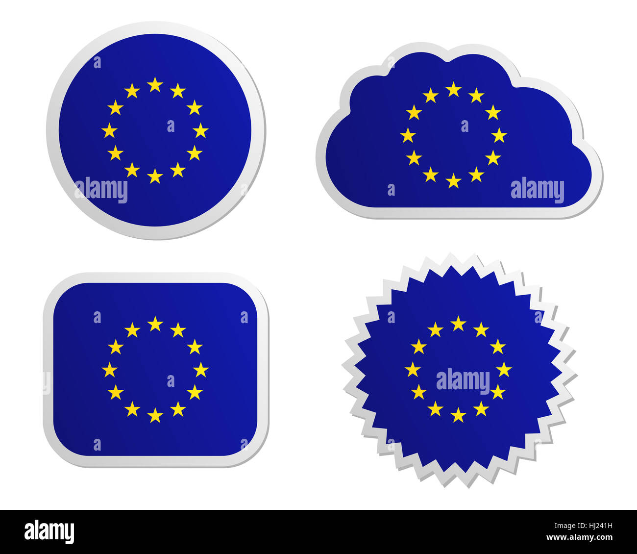 Autocollant du drapeau de l'Union européenne Banque D'Images