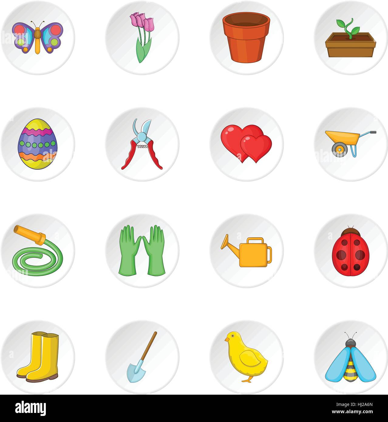 Spring icons set Illustration de Vecteur