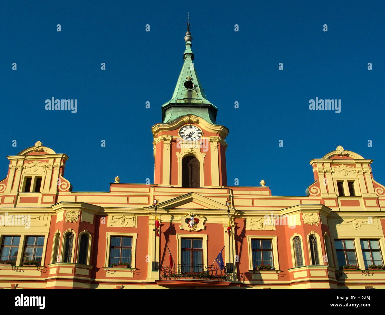 Hôtel de ville, de l'Elbe, la République tchèque, de la République, bâtiment d'importance historique, la bohème, Banque D'Images