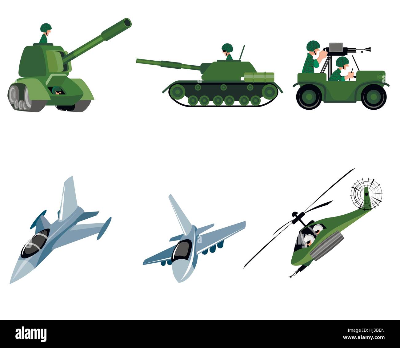 Vector illustration d'un véhicule militaire six Illustration de Vecteur
