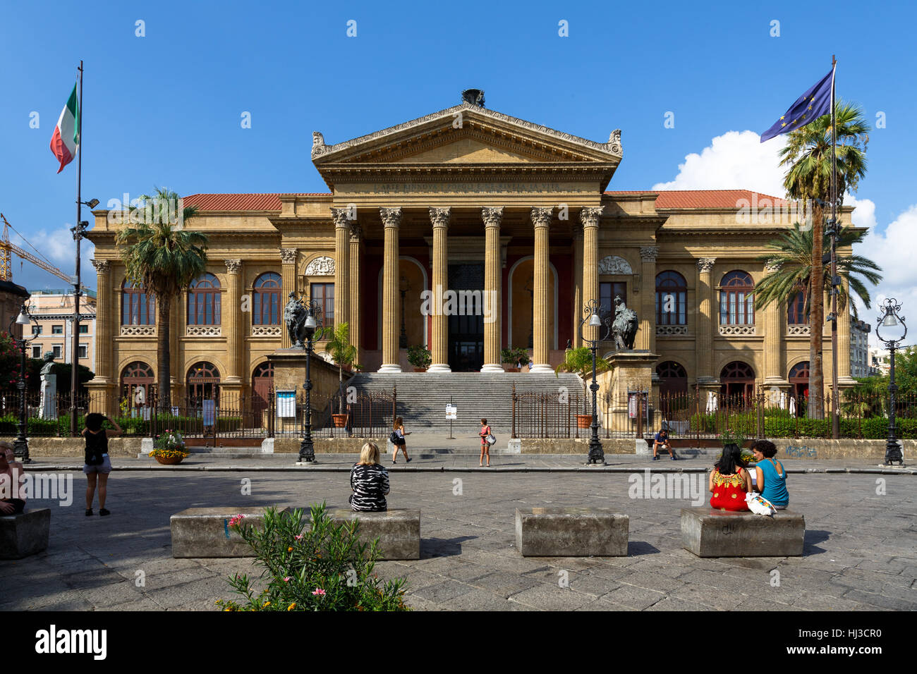 Teatro Massimo de Palerme, Sicile, Italie Banque D'Images