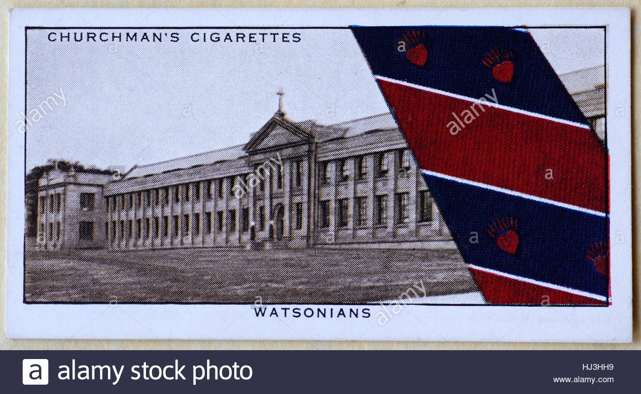 Watsonians school tie Banque D'Images