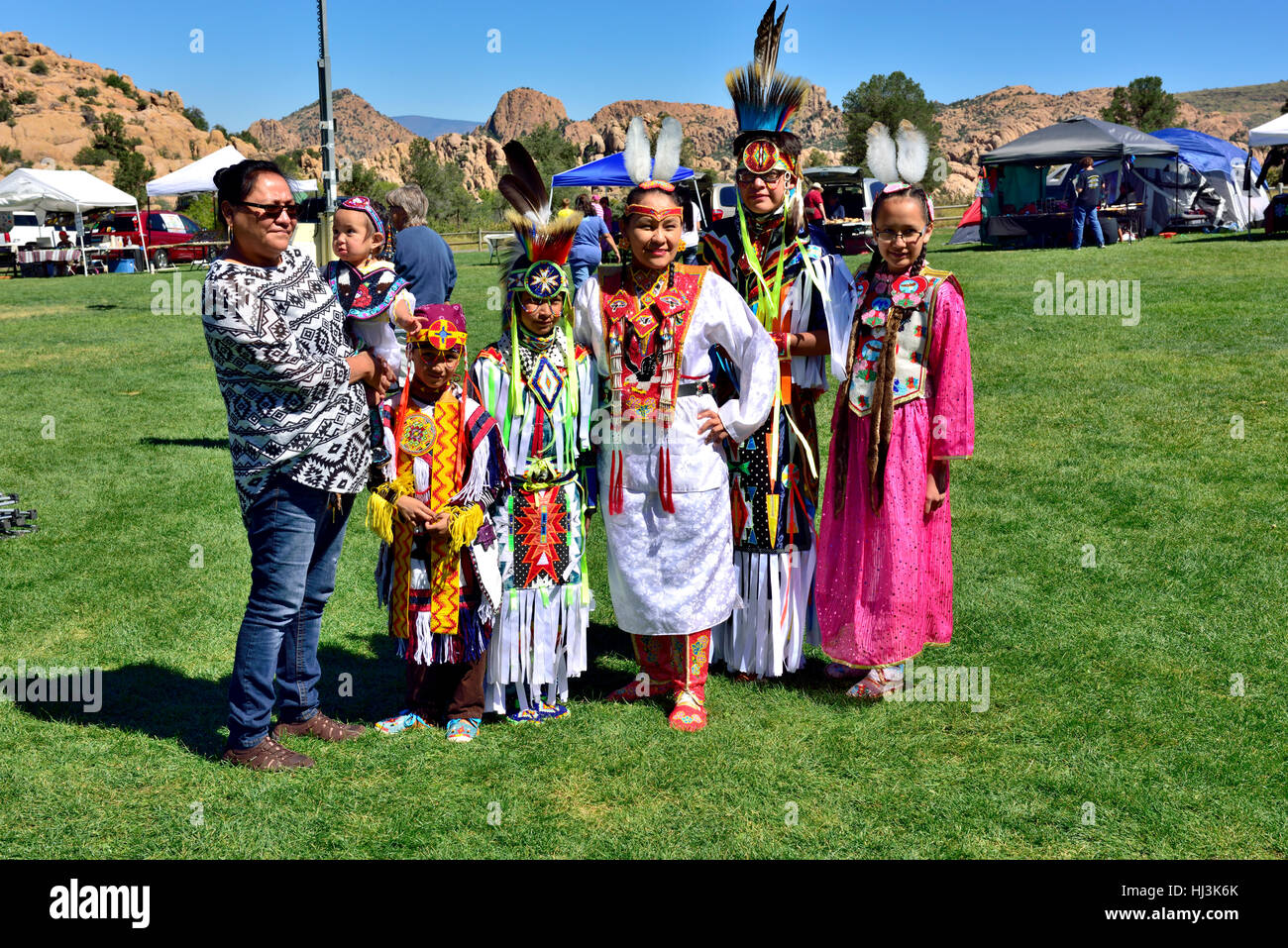 Les Indiens navahos à Preston Inter-tribal Arizona Pow Wow Banque D'Images