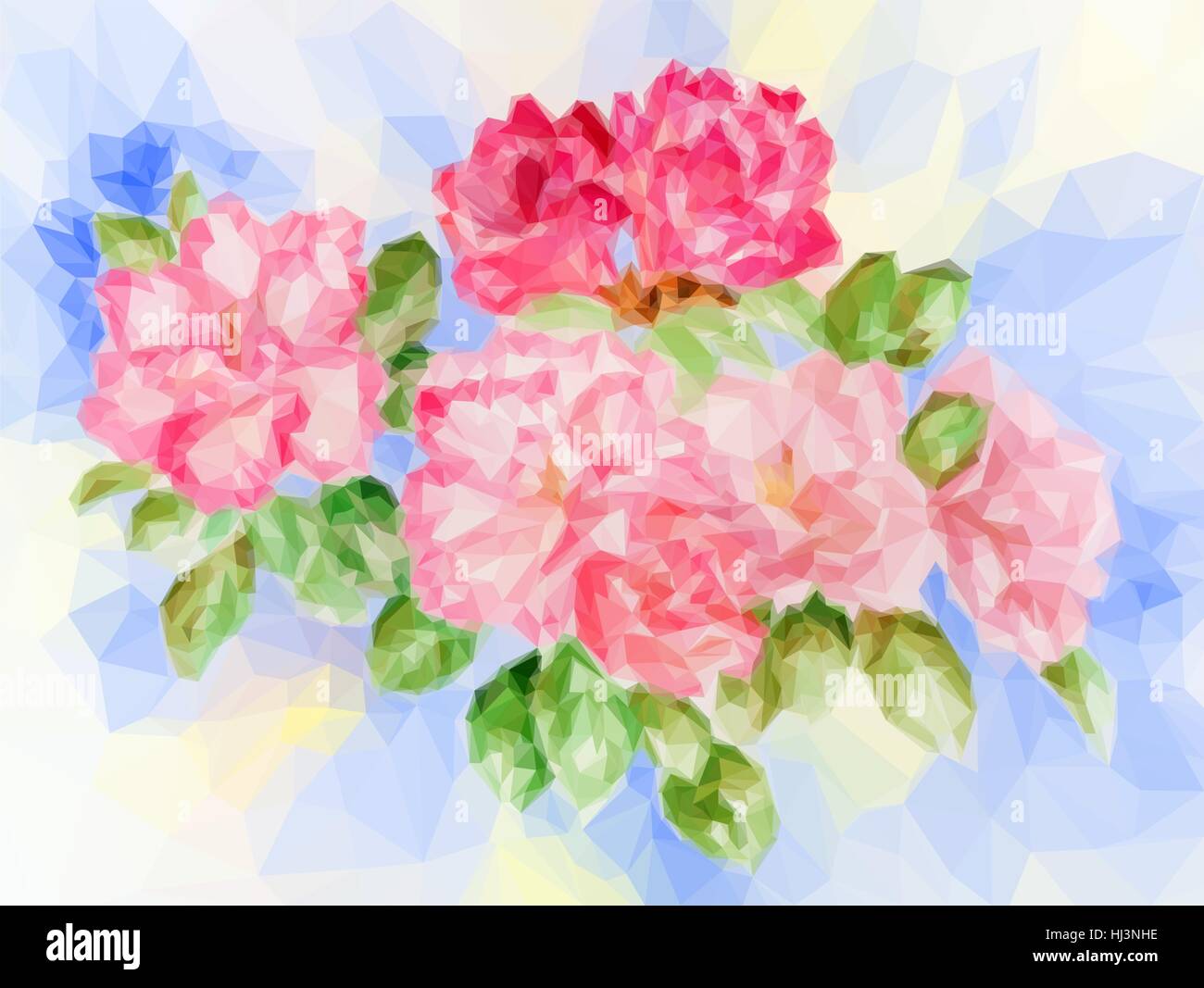 Bas Floral Pattern Poly Illustration de Vecteur