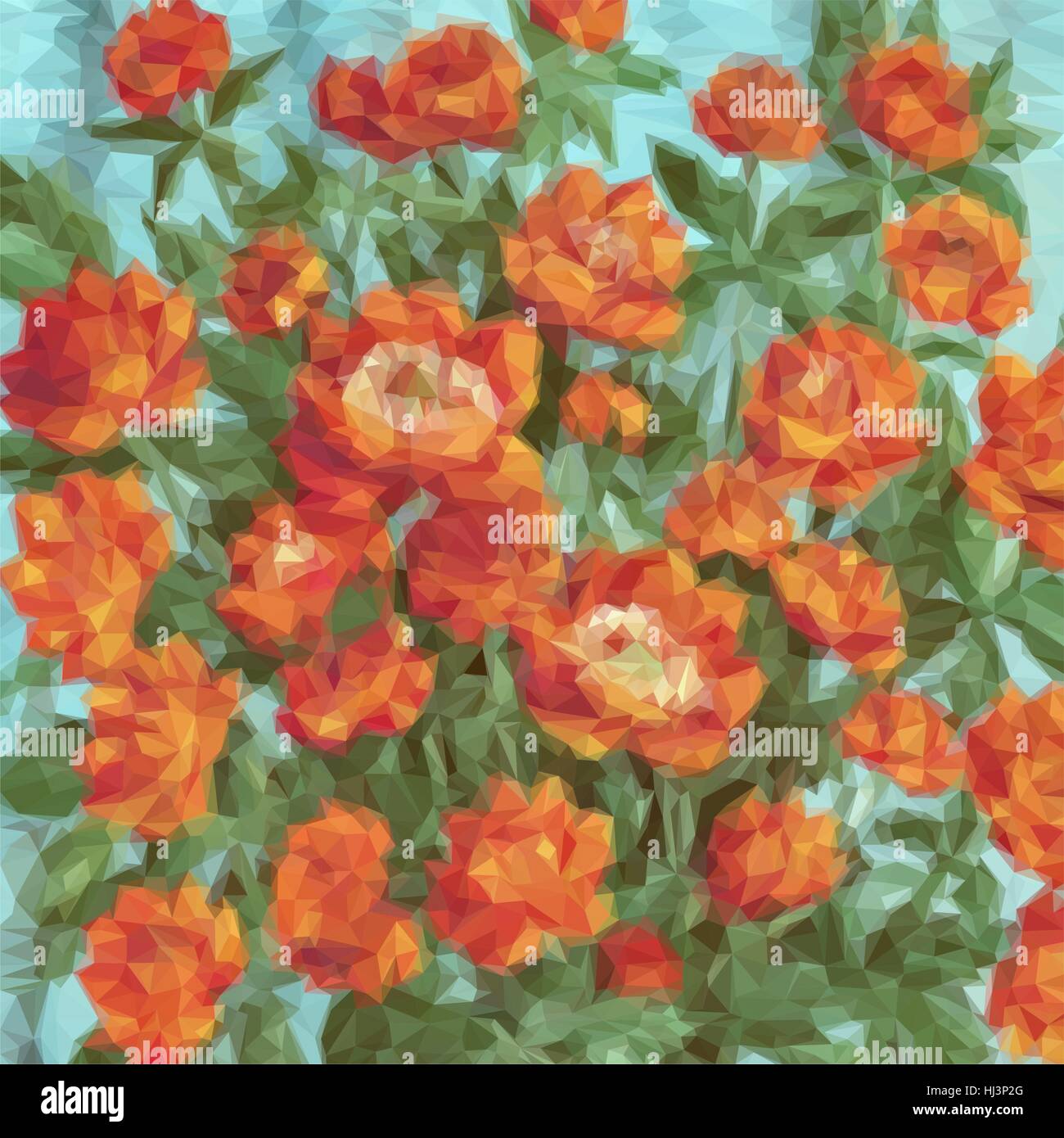 Bas Floral Pattern Poly Illustration de Vecteur