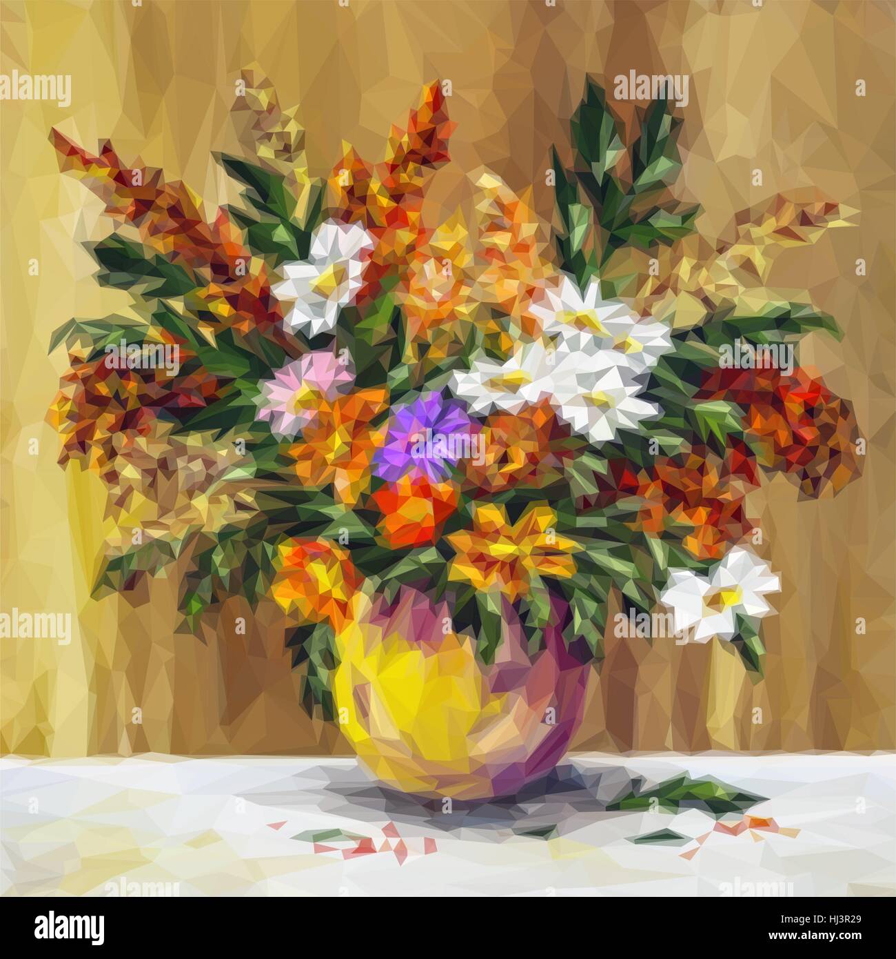 Vase avec fleurs Illustration de Vecteur