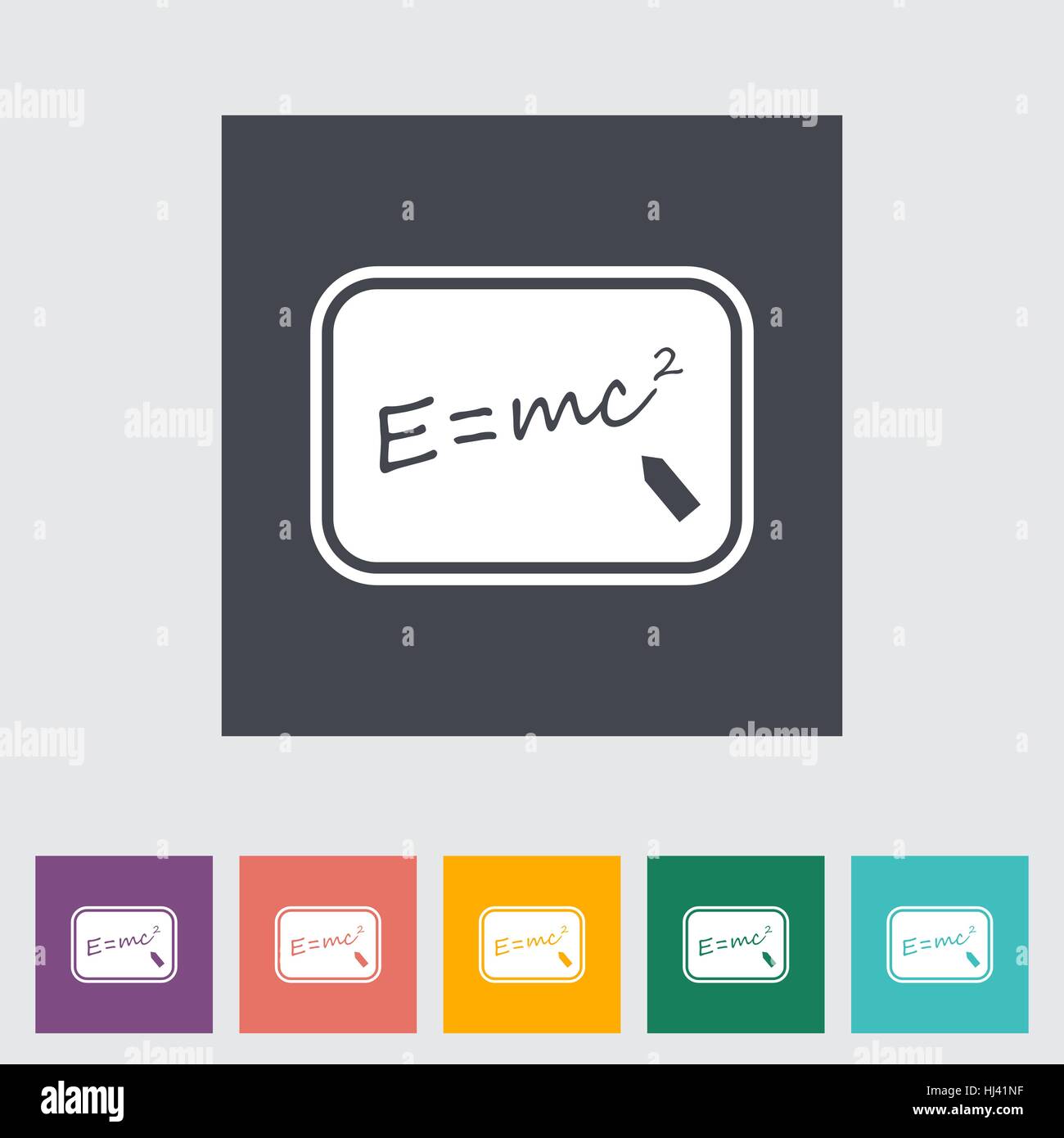E  = mc2. Seule simple icône. Vector illustration. Illustration de Vecteur
