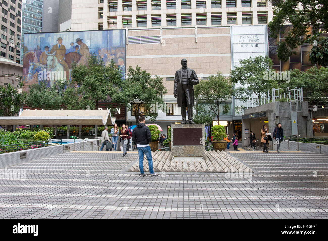 Utres statue de sir Thomas Jackson en statue square à hong kong Banque D'Images