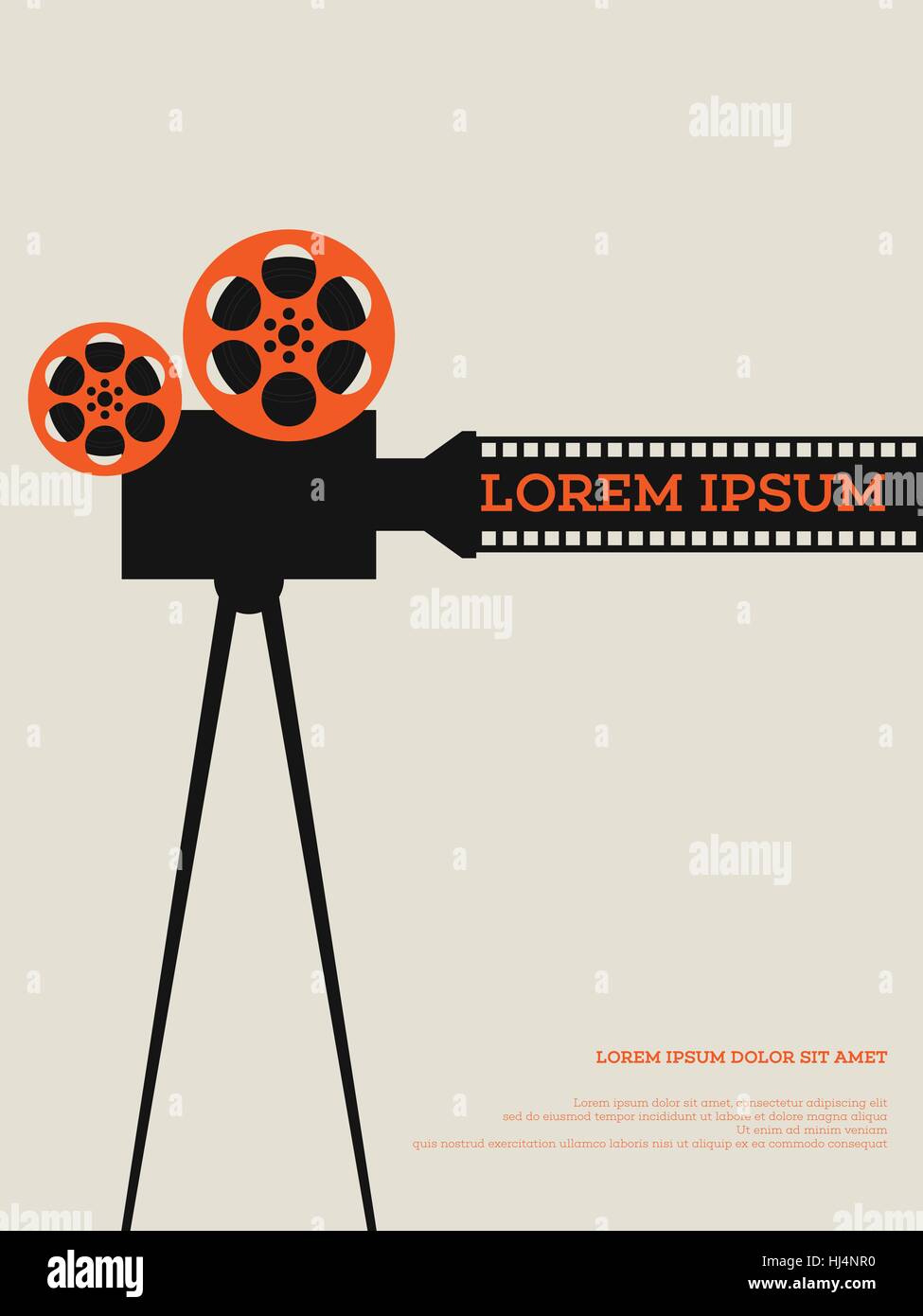Film bobine de film et film fixe affiche background vector illustration Illustration de Vecteur