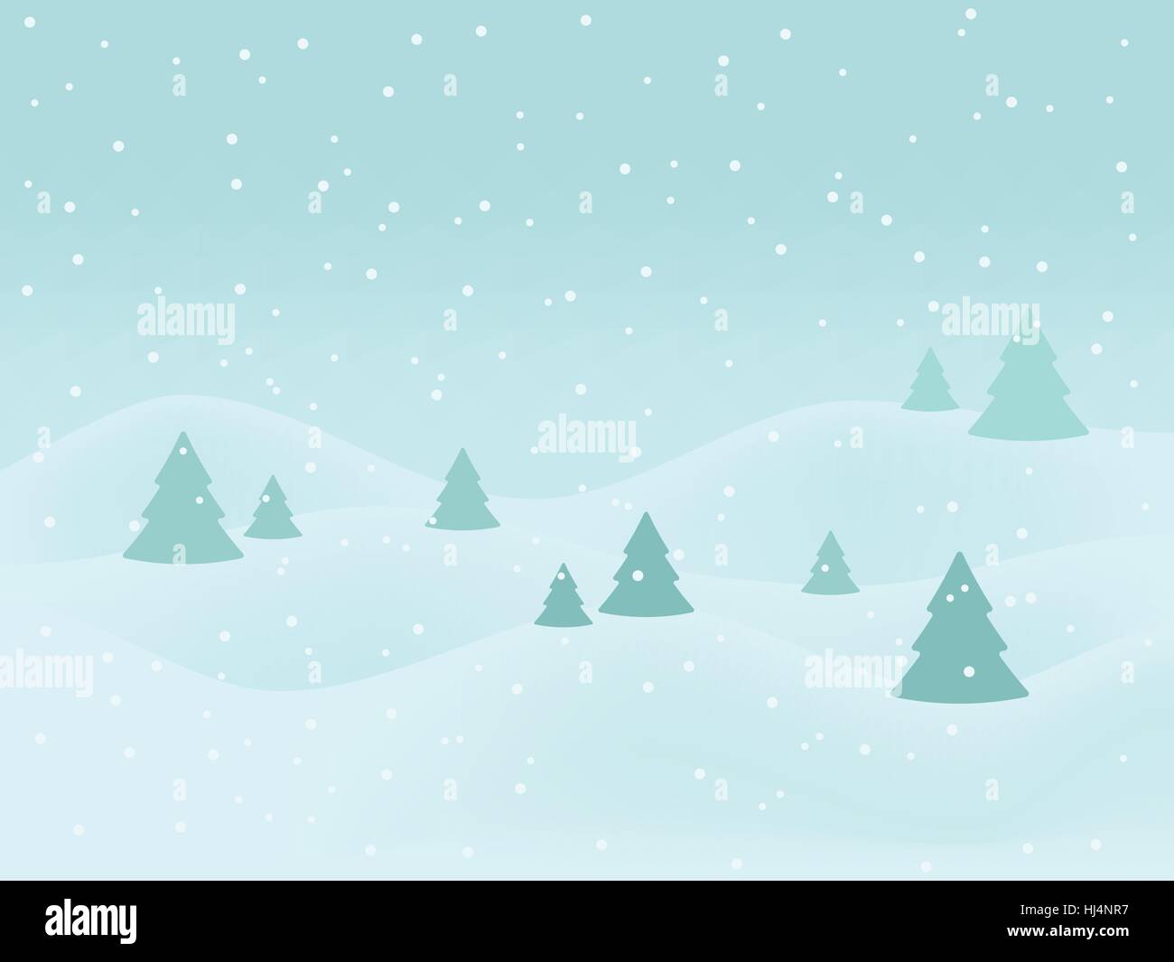 Paysage d'hiver avec l'arrière-plan, arbres et colline. Peut être utilisé pour le fond, Affiche, carte postale, toile, vector illustration Illustration de Vecteur