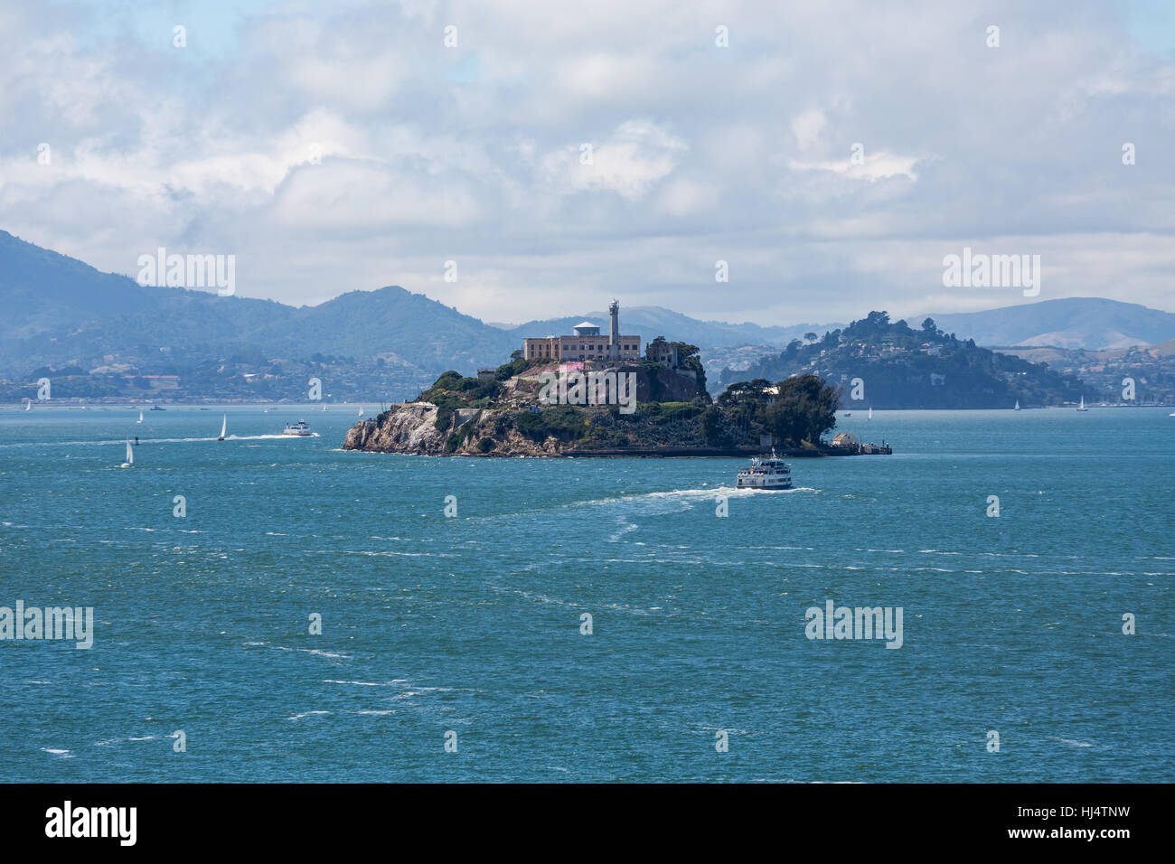 L'île d'Alcatraz à San Francisco Bay Banque D'Images