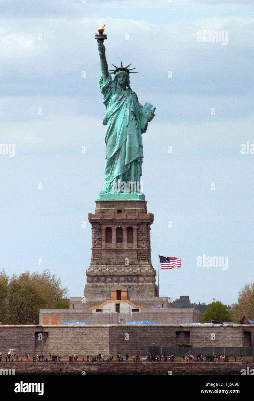 La Statue de la liberté sur Liberty Island à New York Harbor Banque D'Images