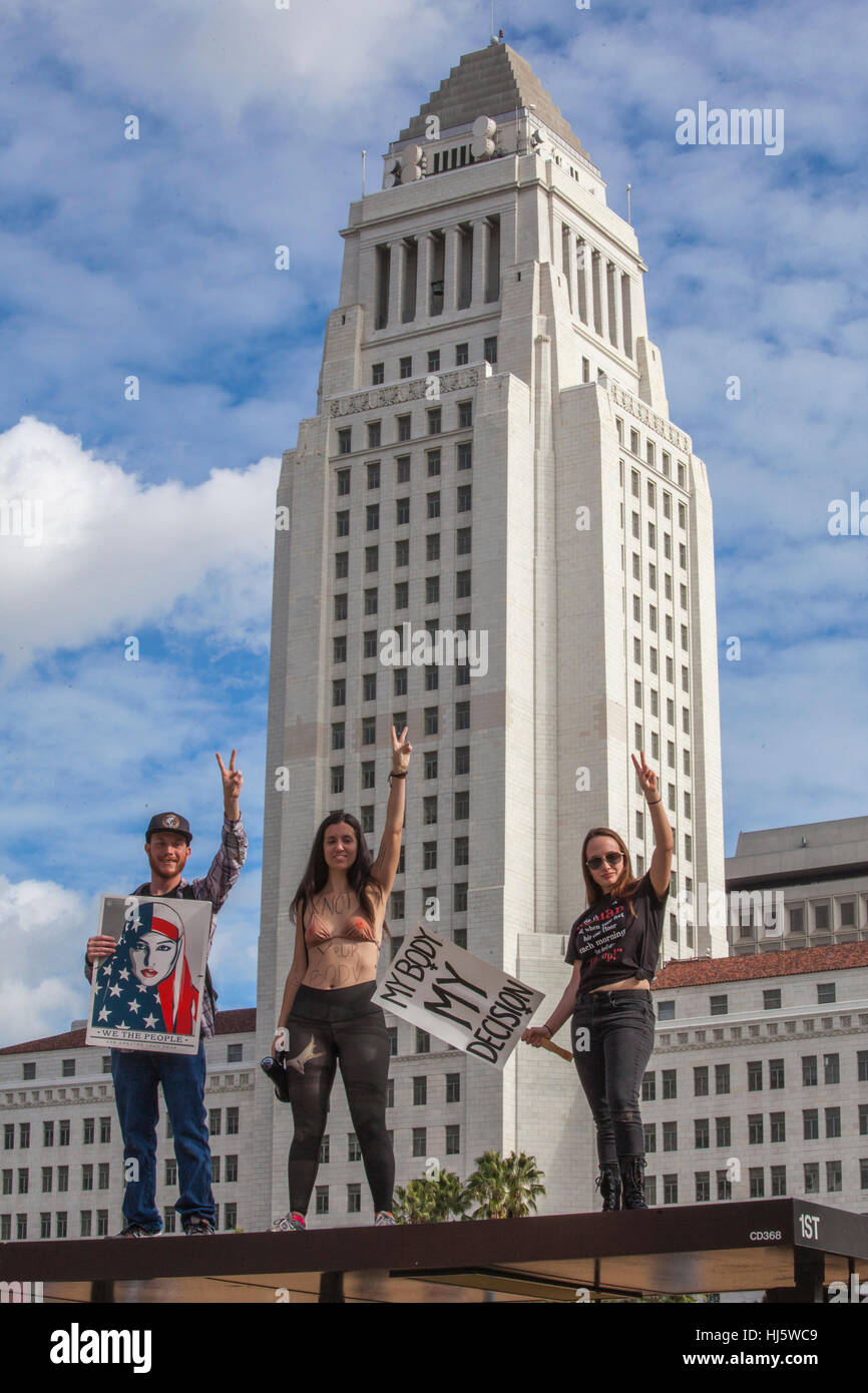 Los Angeles, Californie, USA. 21 janvier, 2017. marche mondiale des femmes, los angeles, le 21 janvier 2017, en Californie crédit : citoyen de la planète/Alamy live news Banque D'Images