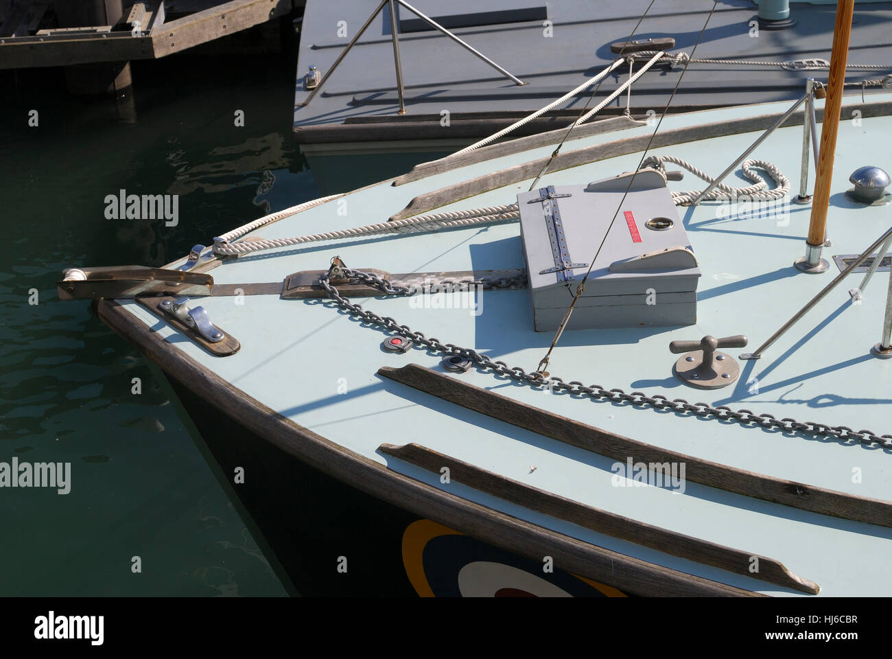 Chaîne, sauvetage, bateau, pont, corde, arc, bateau à rames, bateau à voile, voilier, Banque D'Images