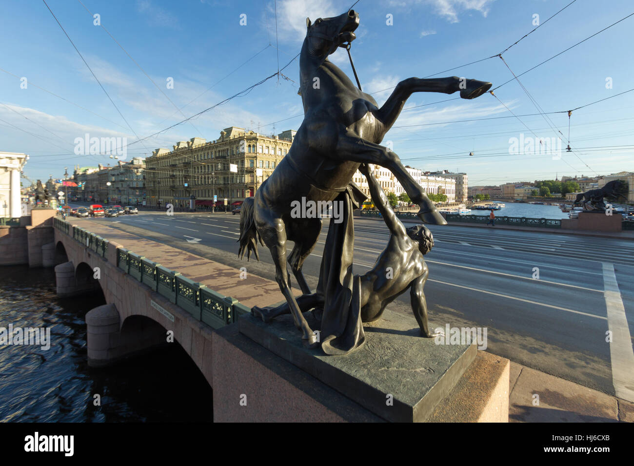 Cheval, bridge, la sculpture, le style de la construction, de l'architecture, de l'architecture Banque D'Images