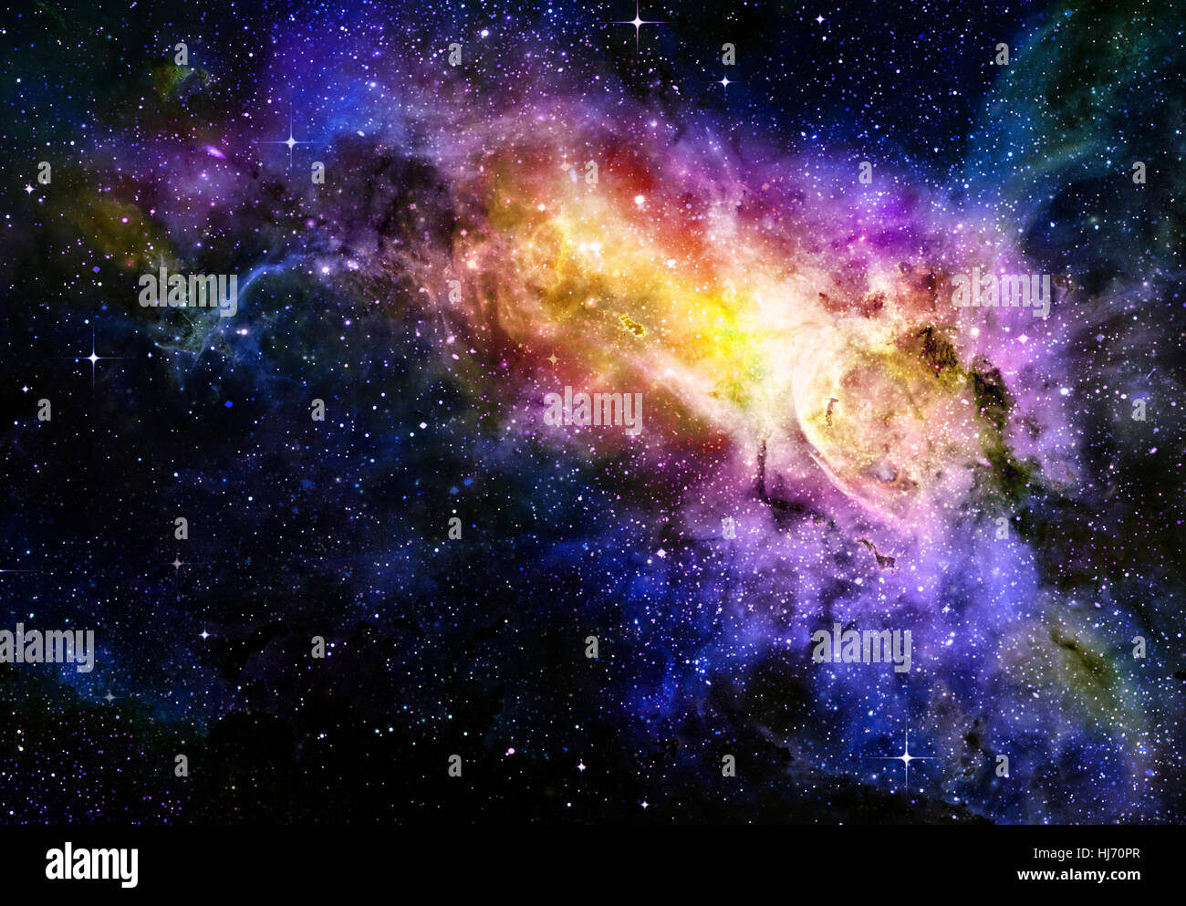 L'espace, de profondeur, galaxie, étoiles, des astérisques, extérieur, ciel, sky, toile, Banque D'Images
