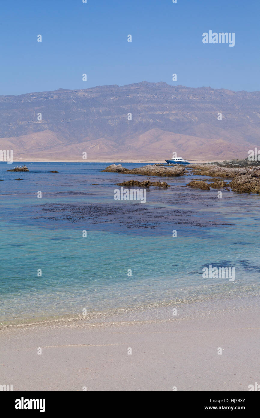 Image de belle plage près de Mirbat, Dhofar, Oman Banque D'Images