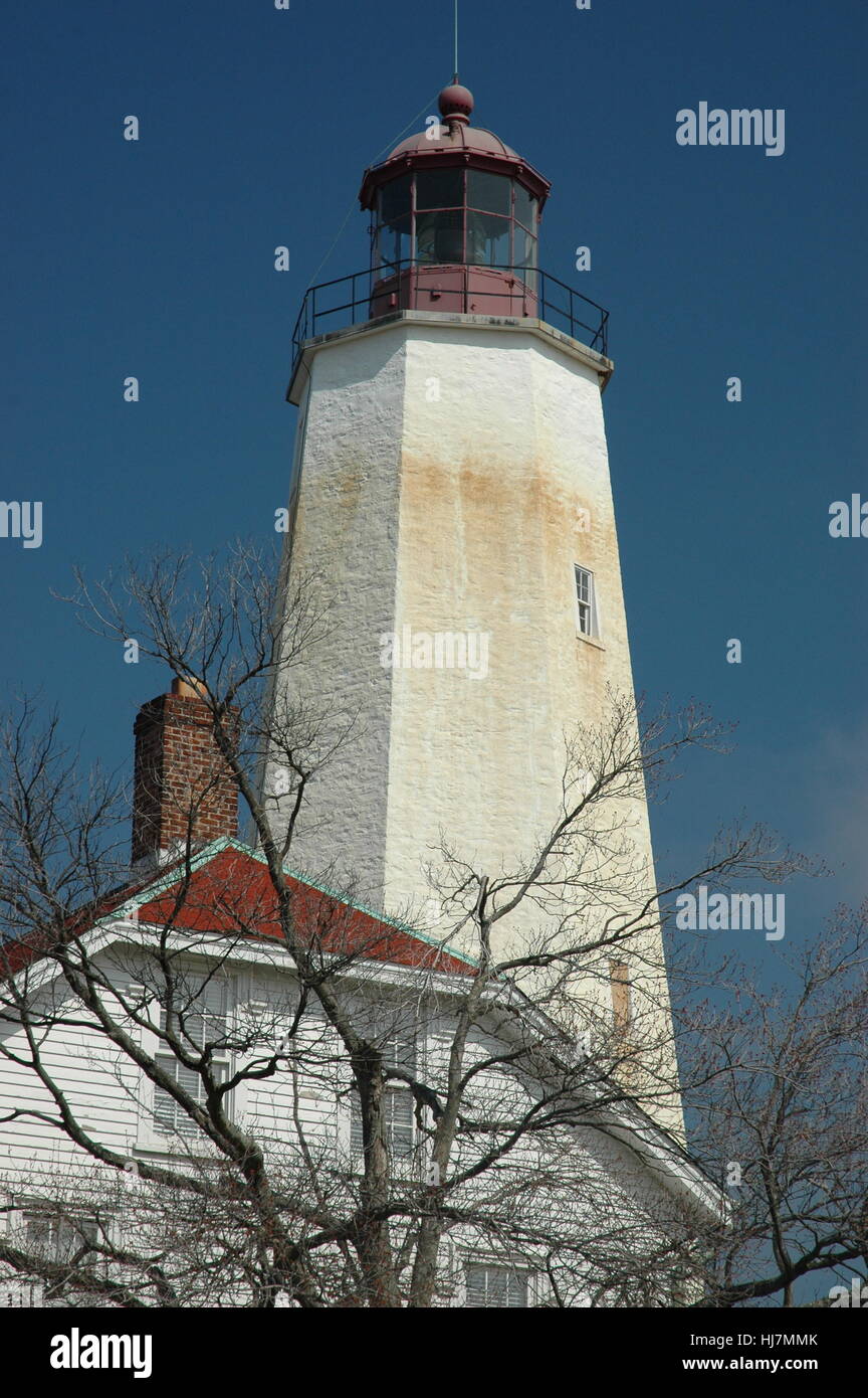 Sandy Hook Lighthouse New Jersey Banque D'Images