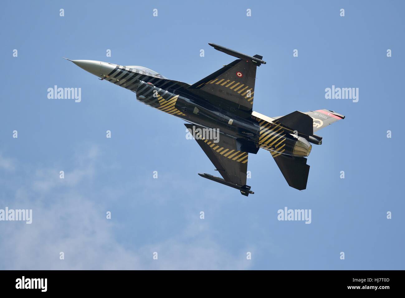 Et Turkisk Air Force F-16C Fighting Falcon Turk 'solo' Banque D'Images