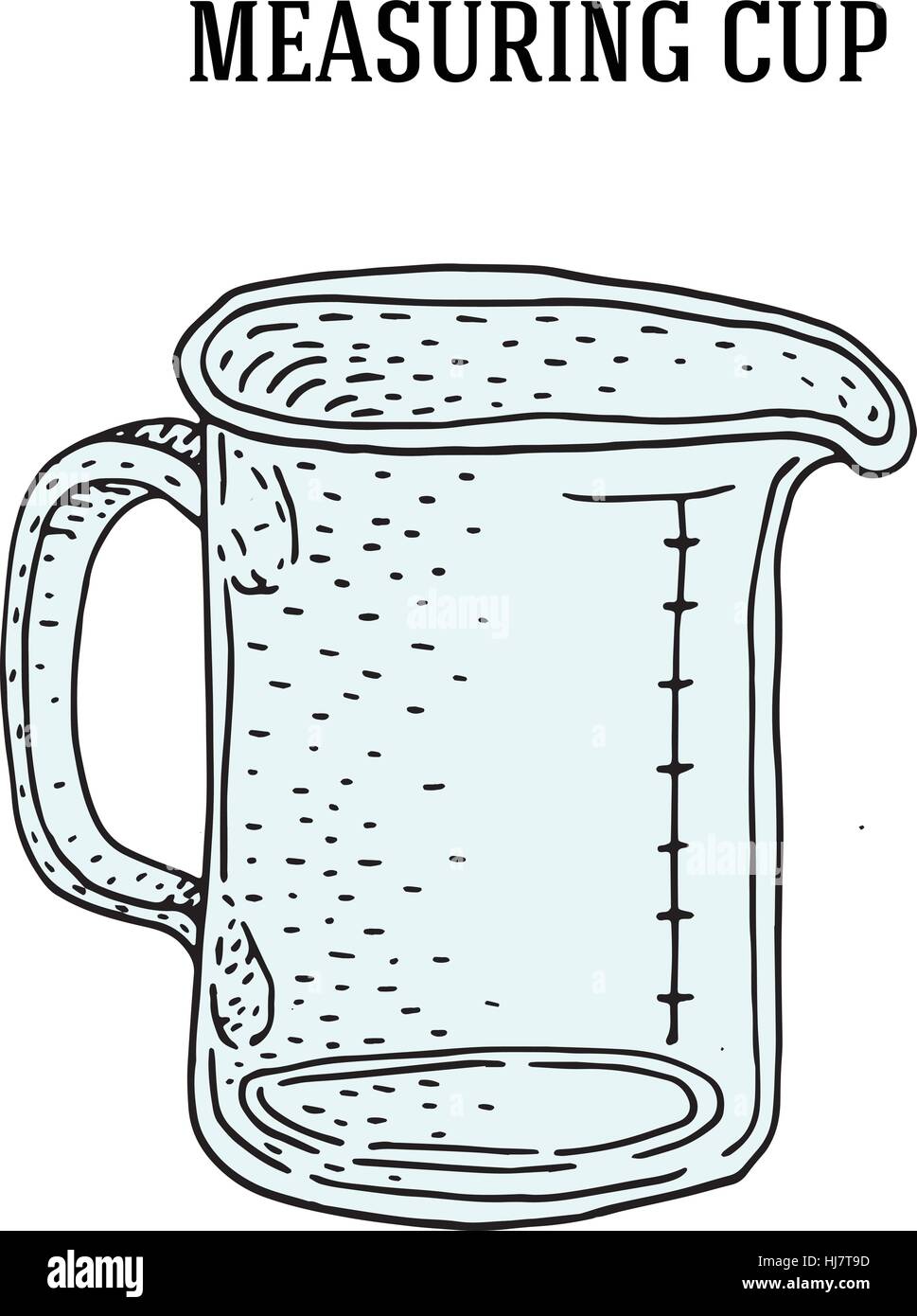 Tasse de mesure . Vector illustration. Illustration de Vecteur