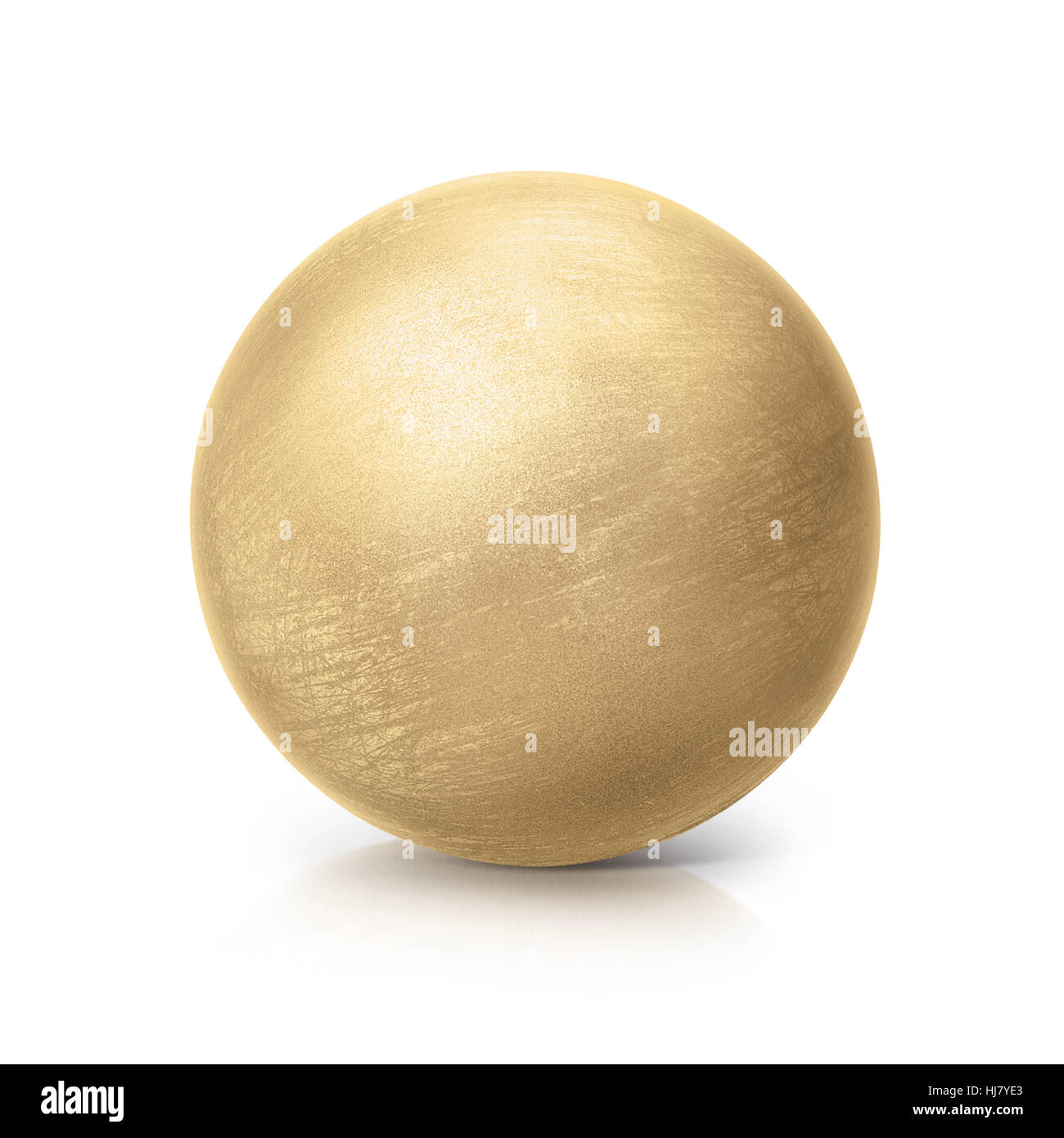 Brass ball 3D illustration sur fond blanc Banque D'Images