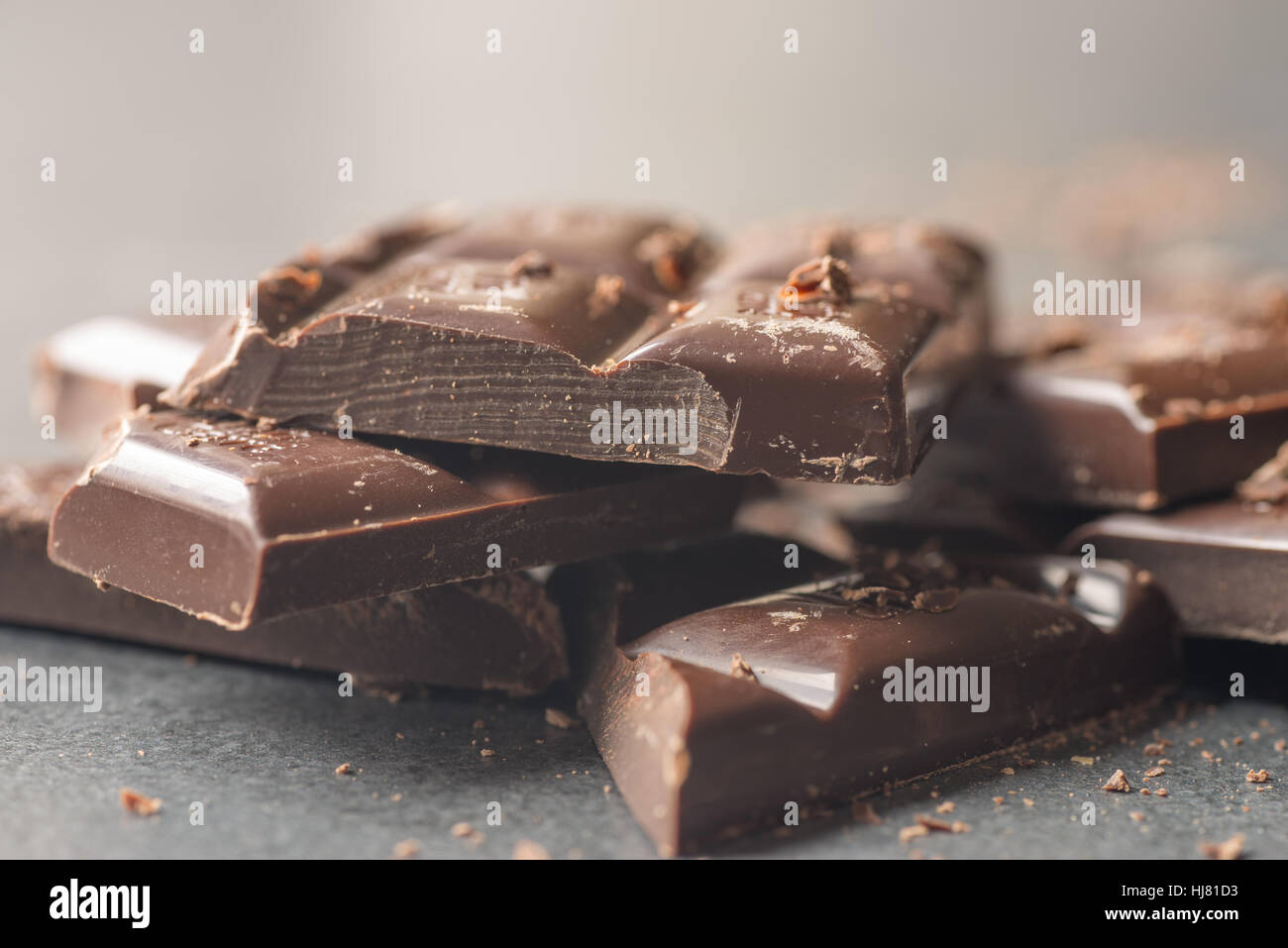 Détail de morceaux de chocolat Banque D'Images