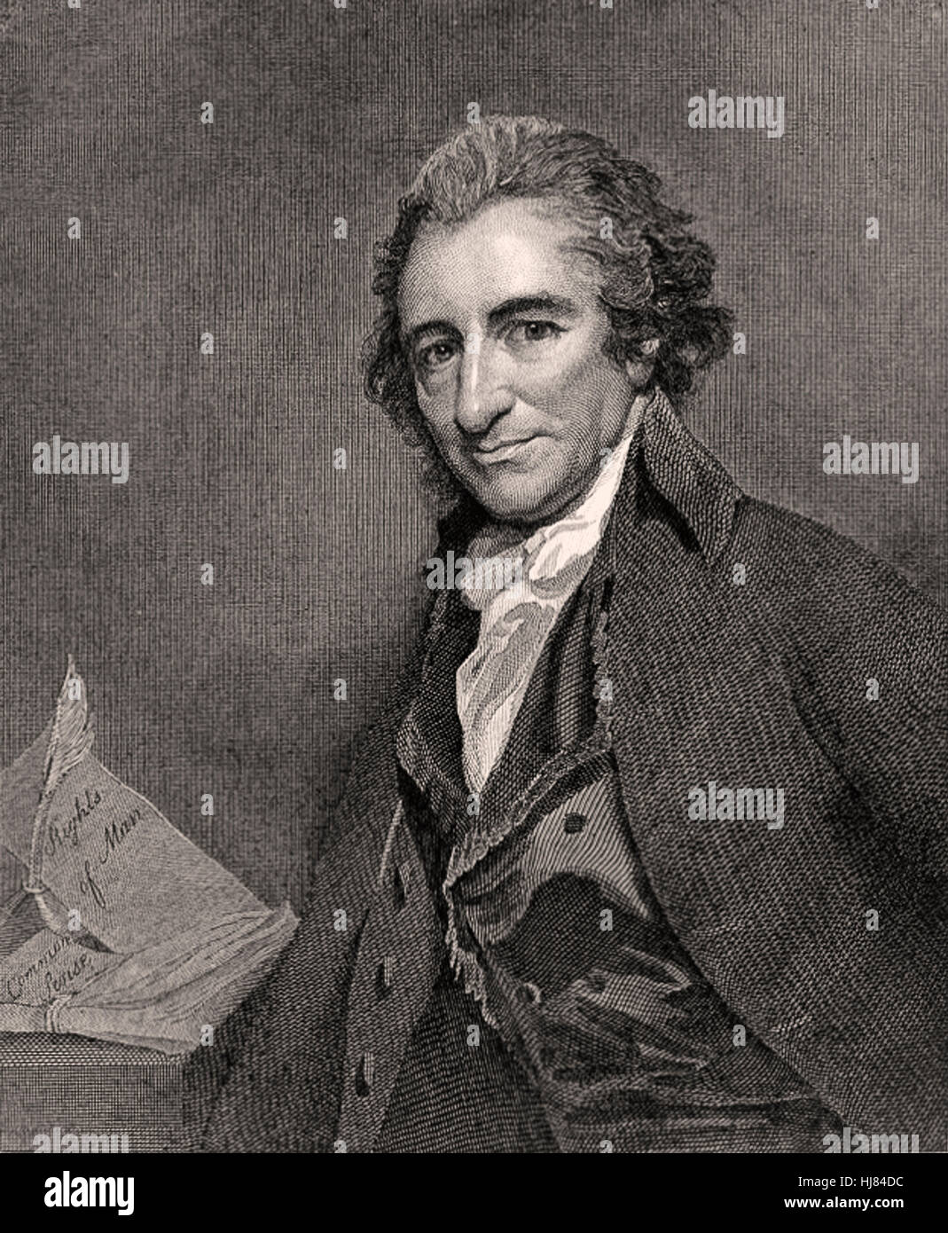 Thomas Paine (1736-1809) écrivain politique anglo-américain, révolutionnaire et l'un des pères fondateurs des États-Unis d'Amérique. Gravure par William Sharp (1749-1824). Banque D'Images Thomas Paine (1736-1809) écrivain politique anglo-américain, révolutionnaire et l'un des pères fondateurs des États-Unis d'Amérique. Gravure par William Sharp (1749-1824). Banque D'Images