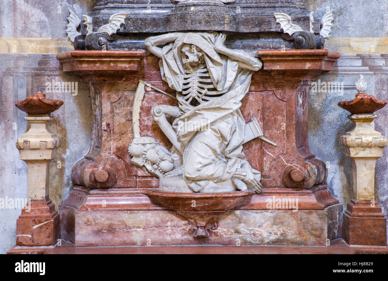 Tombeau de Prince Alexander Ferdinand de Thurn et Taxis, l'abbaye de St Emmeram, Regensburg, Allemagne Banque D'Images
