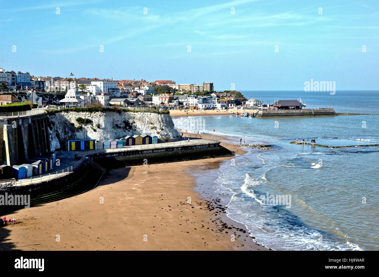 Plage et Mer à Broadstairs Kent UK Banque D'Images