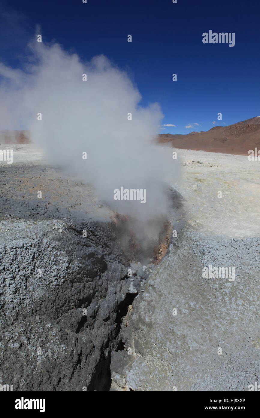 Champ volcanique de la bolivie Banque D'Images