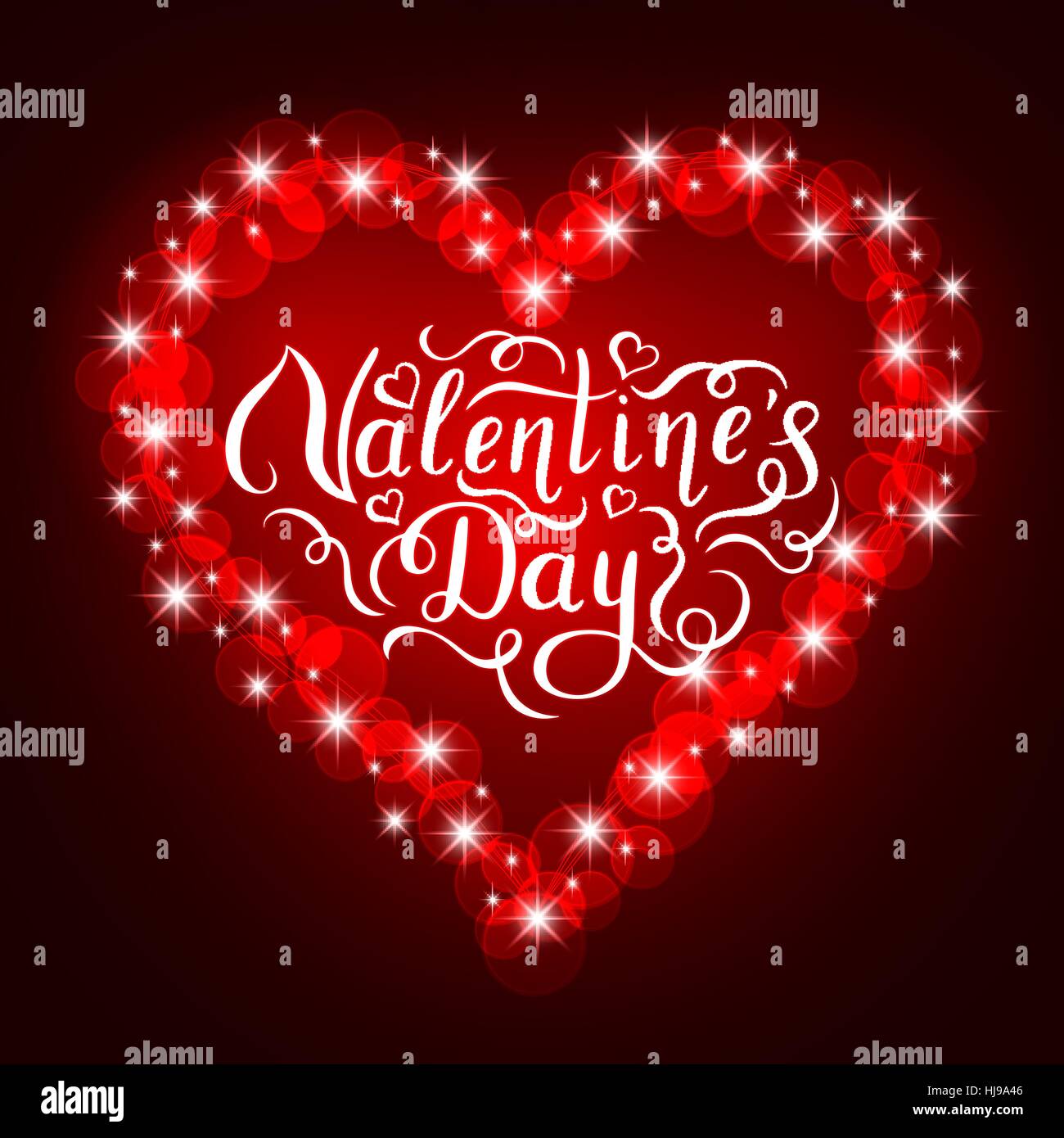 Valentine s Day. Coeur de salutations design Illustration de Vecteur