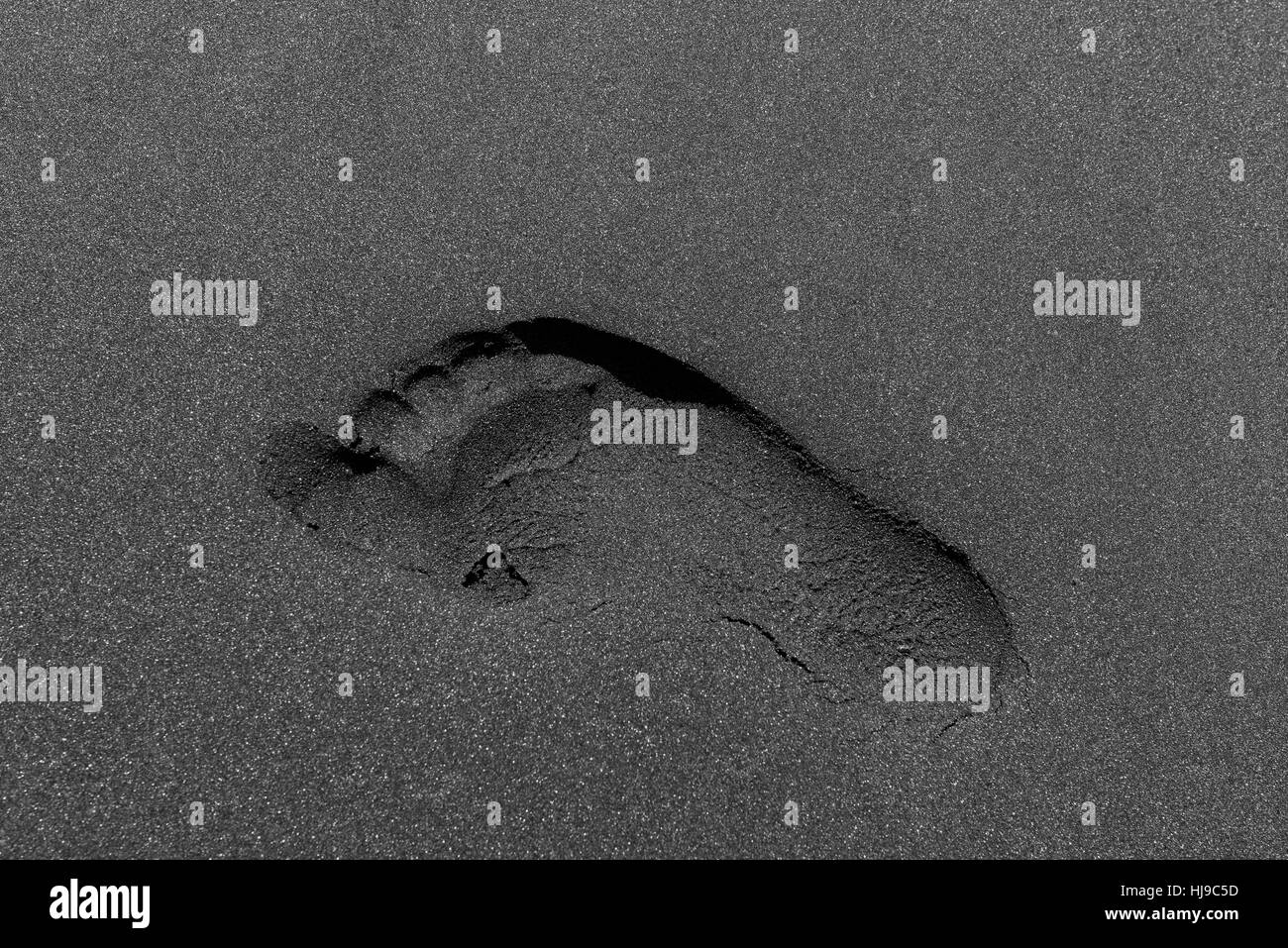 La lave, sable, sable, Vulcan, volcan, plage, mer, la plage, mer, noir, Banque D'Images