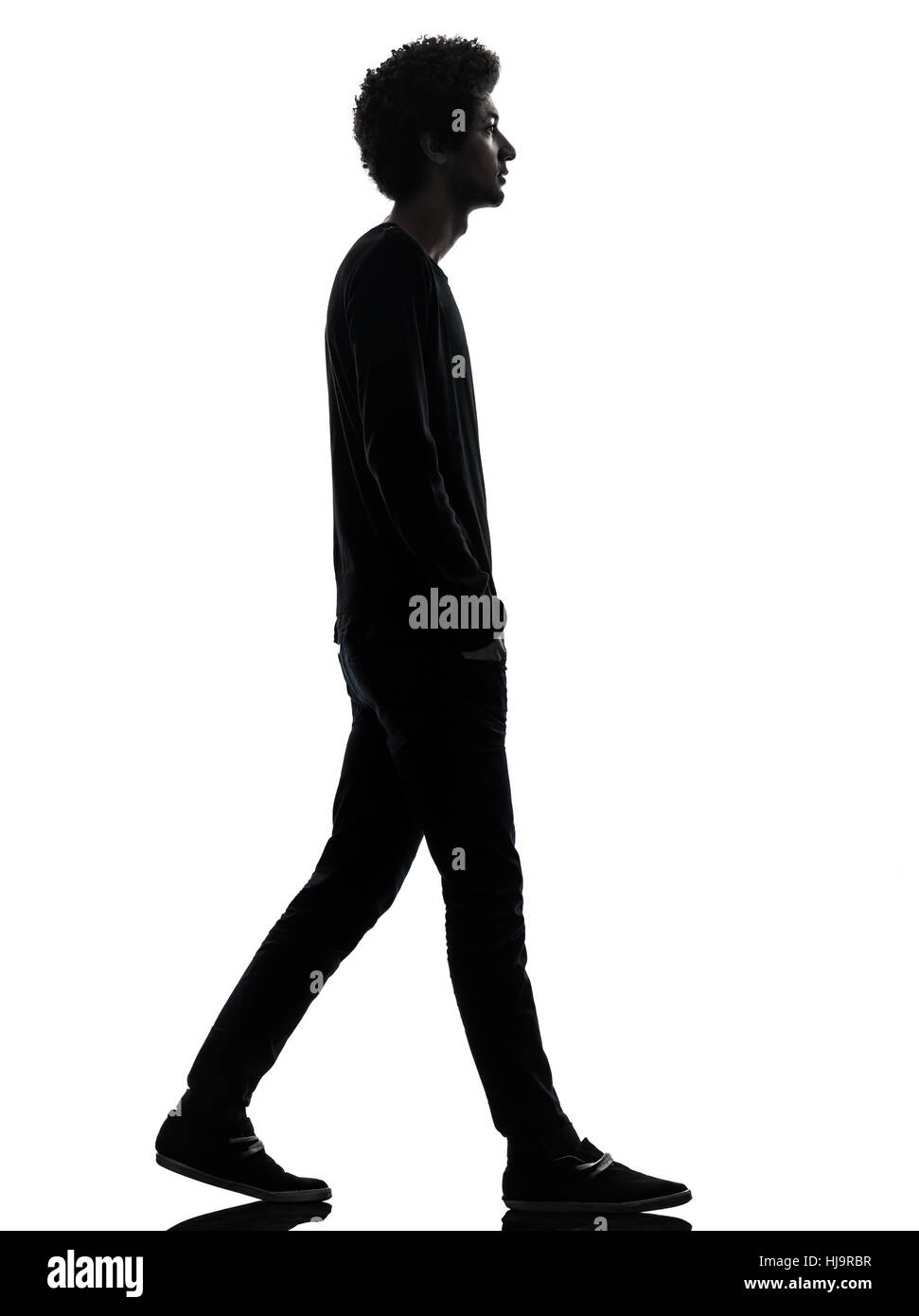 Beau silhouette un africain Banque de photographies et d’images à haute ...