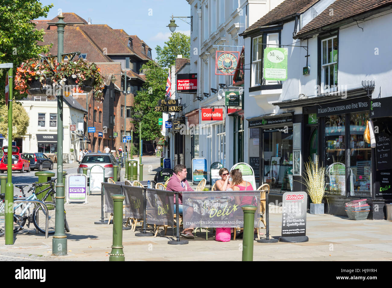 'Carmelia' charcuterie italienne, Carfax, Horsham, West Sussex, Angleterre, Royaume-Uni Banque D'Images